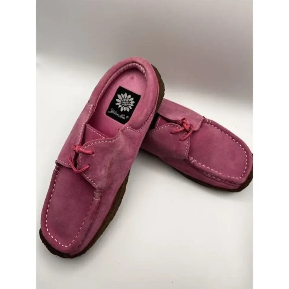 Yellow Box Depot Leather Mules Womens 6.5 Suede Pink Comfort Artsy Slip On - Picture 7 of 8